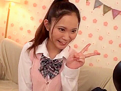 He thrusts into her from behind, moves his dick and makes her suck it.