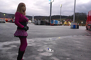 Monique – As A Bimbo Doll At A Parking Lot