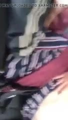 Amateur hijabi getting spitroastes