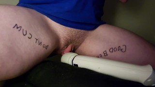 Submissive Trans guy edging – orgasm denial day 6 – numbing cream on clit